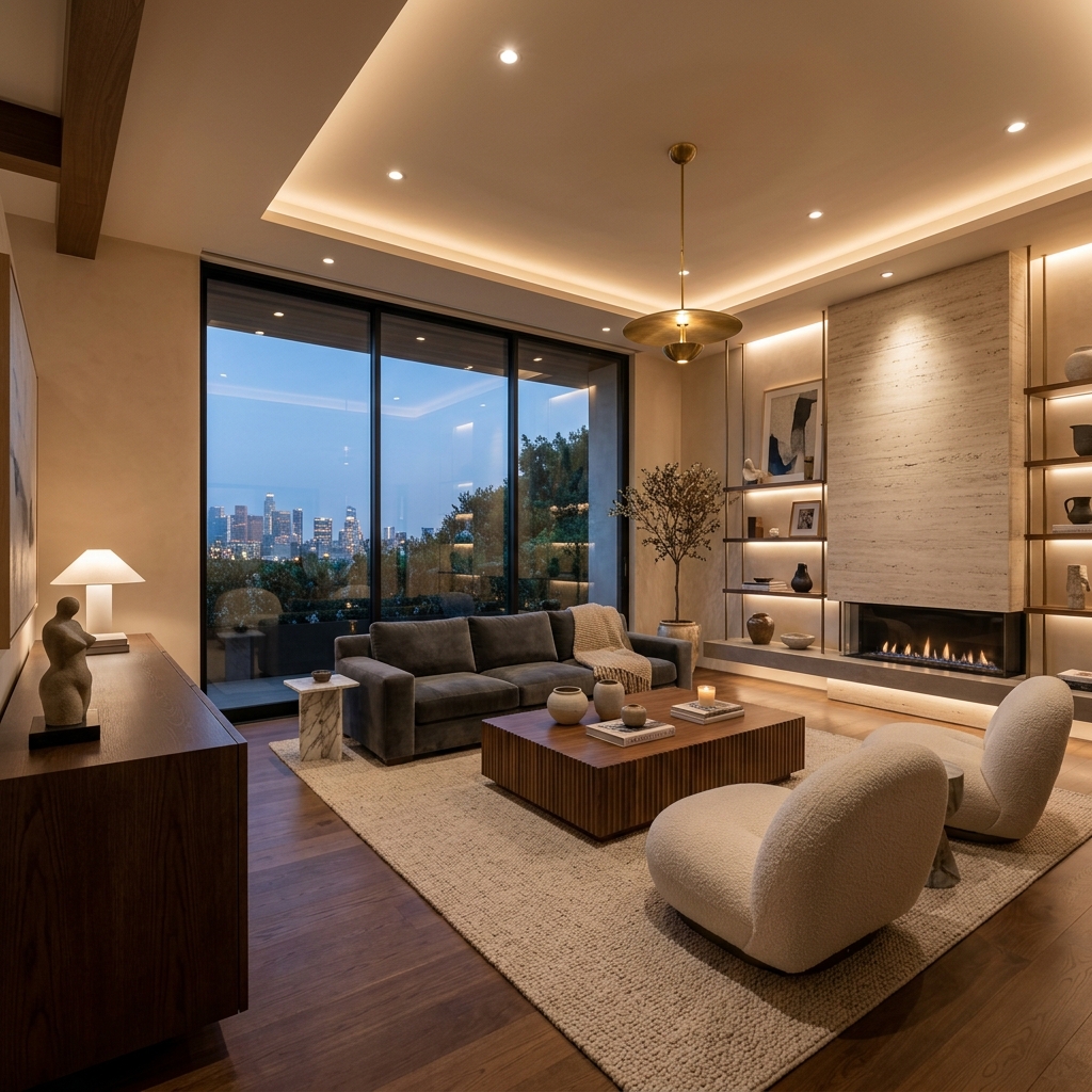 Luxury living room designed around a modern lifestyle